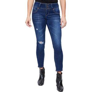 Womens Petite Sustainable Mid Rise Jeans with Curvy Fit and Stretch